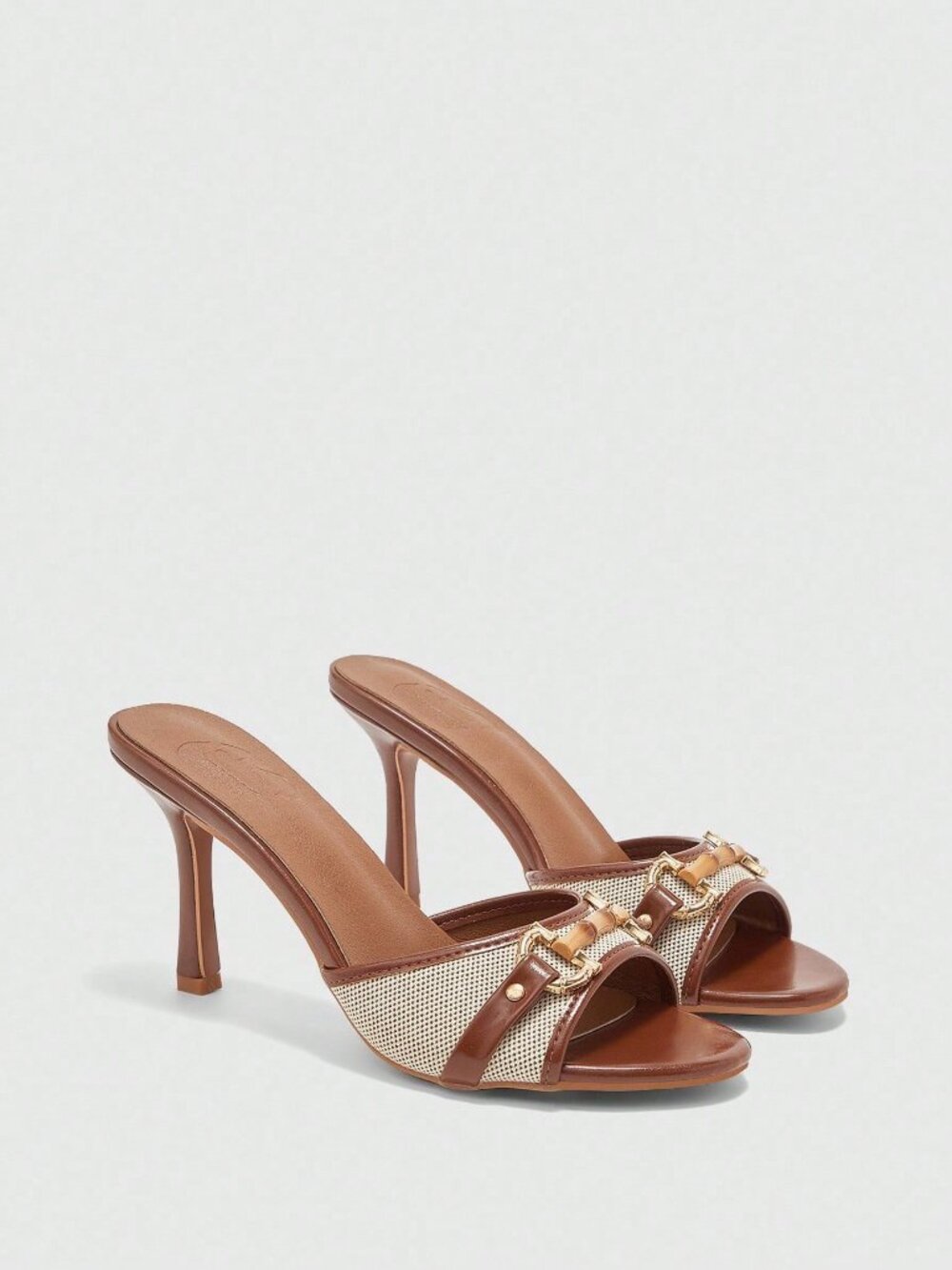 Brown Women's Elegant High Heel Sandals